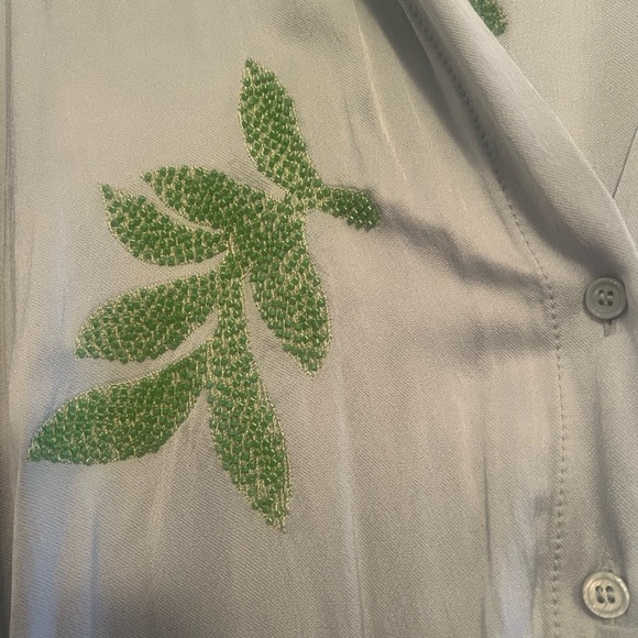 Zara beaded leaf embroidered shirt & pants - Picture 8 of 10